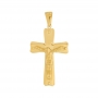 Pingente de Aço Dourado (IPG) Crucifixo Com Pai Nosso 321732
