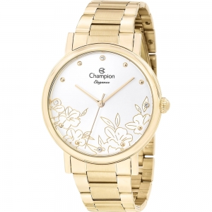 Relógio Feminino Champion Elegance Dourado CN25887W