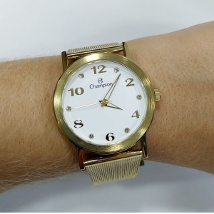 Relógio Feminino Champion Dourado CN29034W