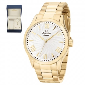 Relógio Feminino Champion Elegance Dourado CN27796W