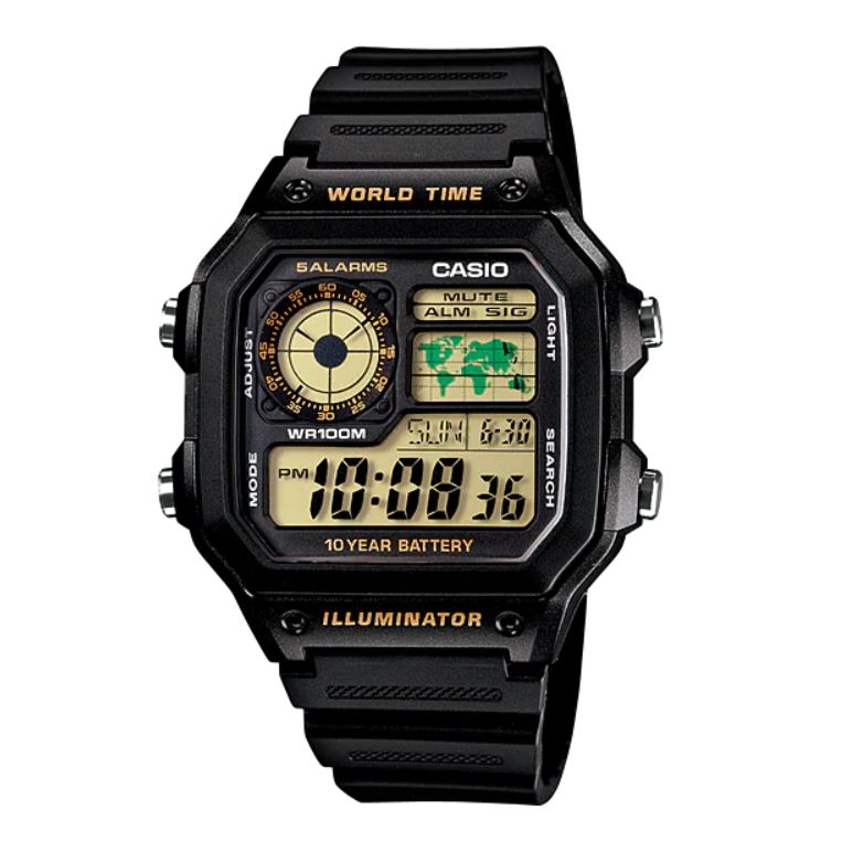 Relógio Casio World Time AE-1200WH-1BVDF