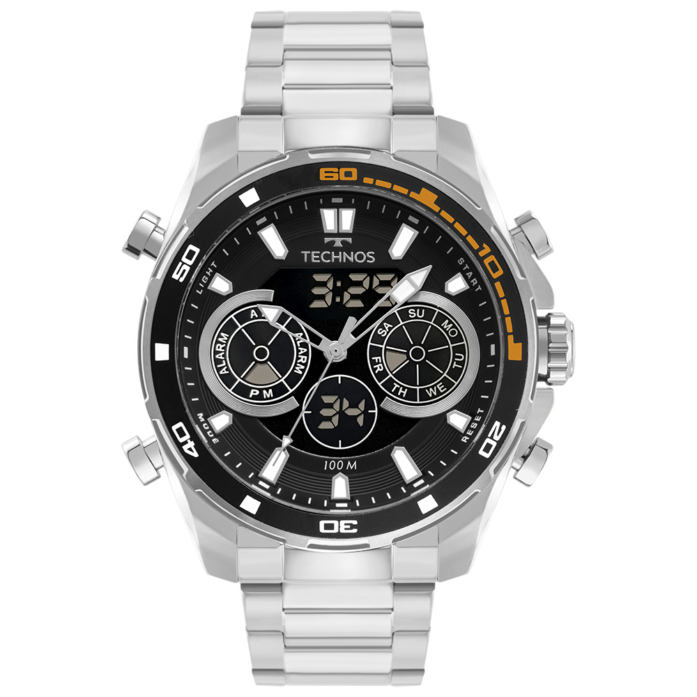Relógio Masculino Technos AnaDigi Prata BJ3530AC/1P
