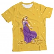 Camiseta Adulto Rapunzel Amarela MC