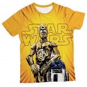 Camiseta Adulto Star Wars Amarelo MC