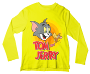 Camiseta Adulto Tom e Jerry Amarelo ML