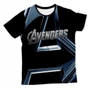 Camiseta Infantil Avengers Preta MC