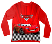 Camiseta Infantil Carros Vermelho ML