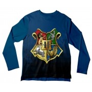 Camiseta Infantil Brasão Hogwarts ML