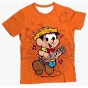 Camiseta Infantil Turma da Monica Chico Bento MC