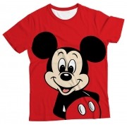 Camiseta Infantil Mickey Vermelho MC