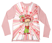 Camiseta Infantil Moranguinho Rosa ML
