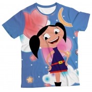 Camiseta Infantil Show da Luna Azul MC