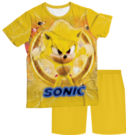 Pijama Adulto Curto Super Sonic