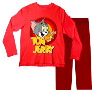Pijama Adulto Tom e Jerry Vermelho PJML