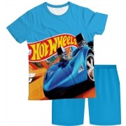 Pijama Infantil Hot Wheels Azul PJMC