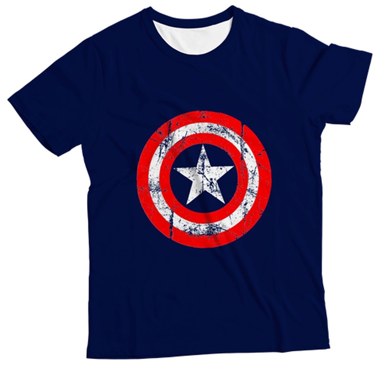Camiseta Adulto Capitão América Símbolo MC