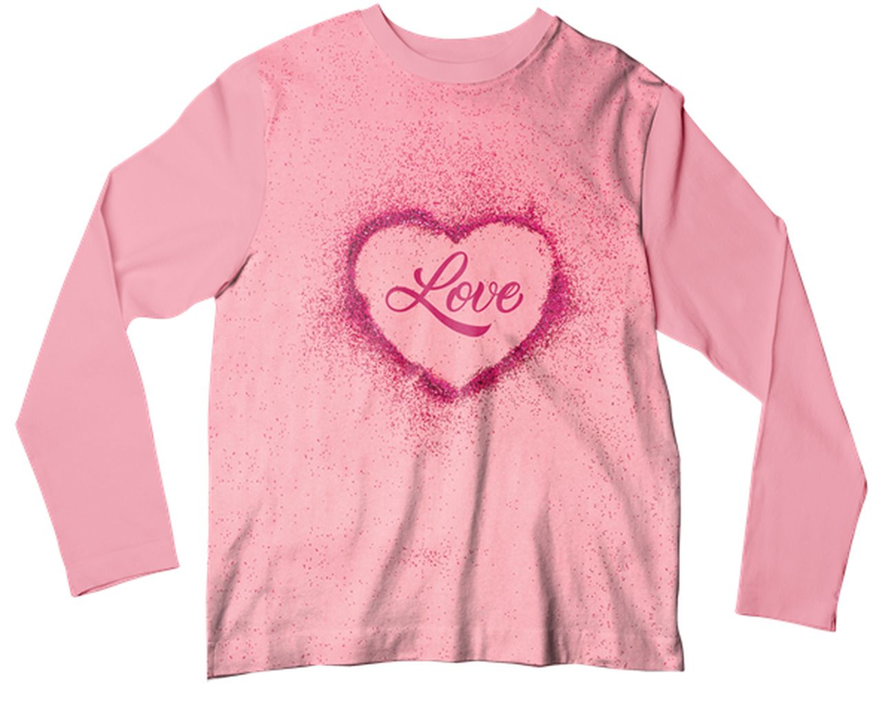 Camiseta Adulto Love Rosa ML