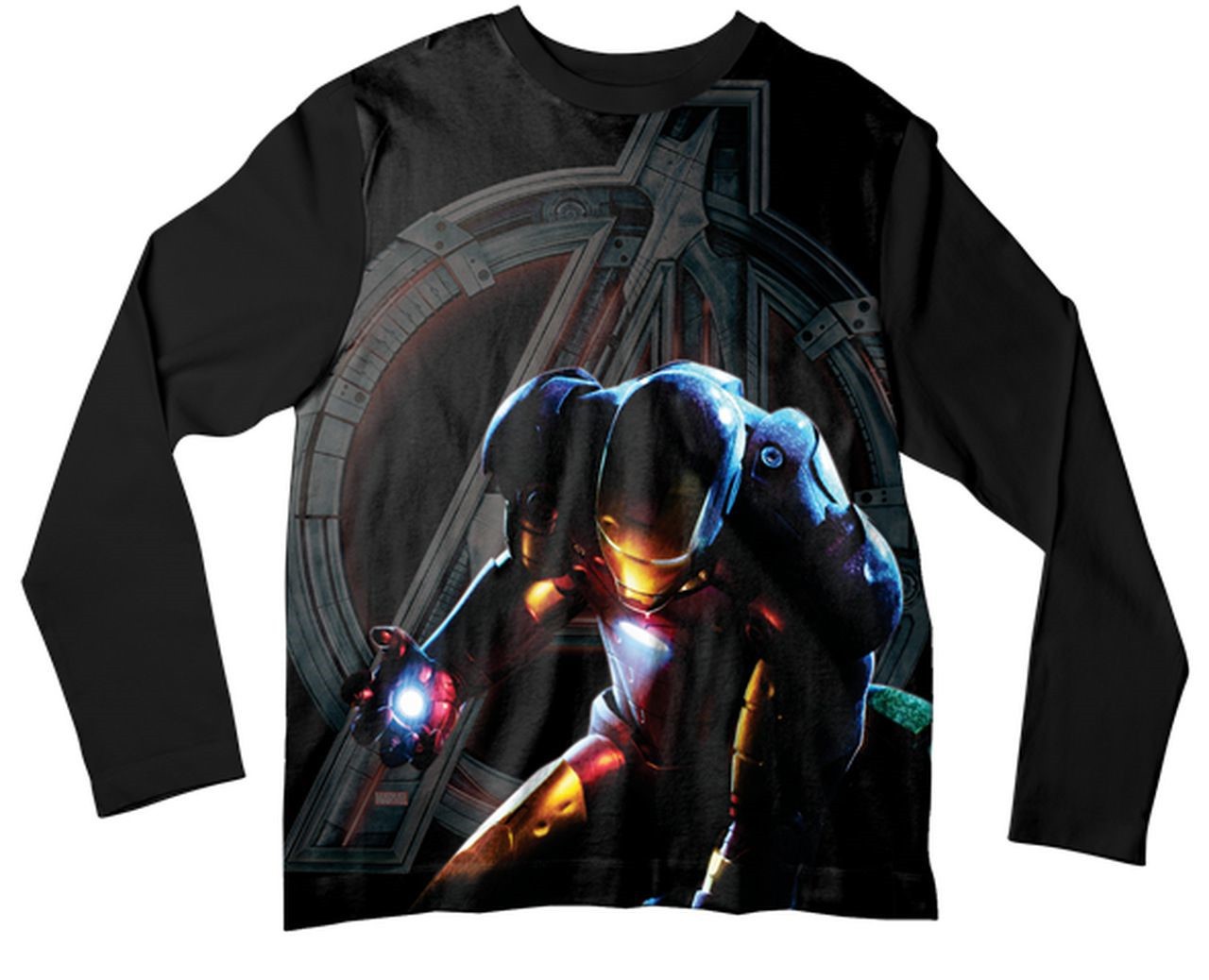 Camiseta Aduto Homem de Ferro Avengers ML