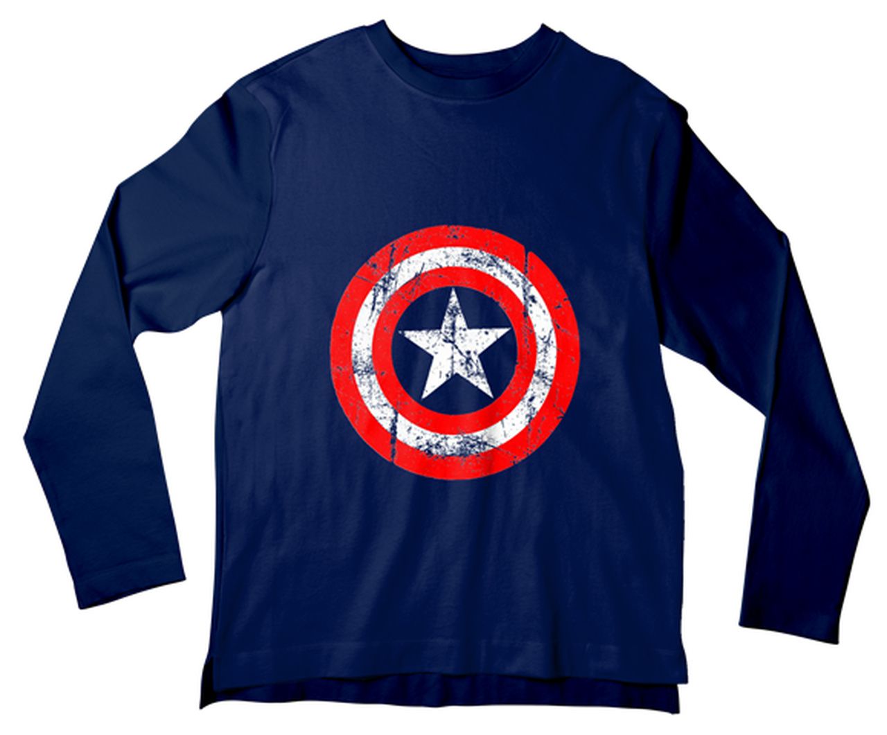 Camiseta Infantil Capitão América Símbolo ML