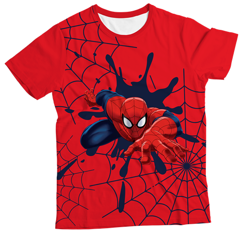 Camiseta Infantil Homem Aranha Vermelho MC