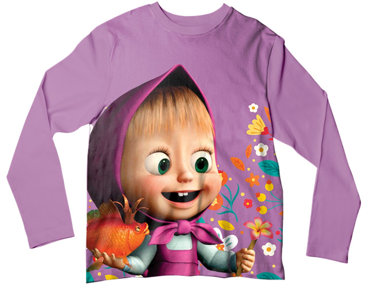Camiseta Infantil Masha Rosa ML
