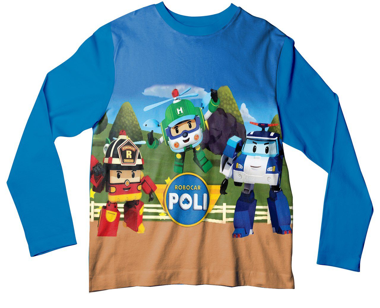 Camiseta Infantil Robocar Azul ML