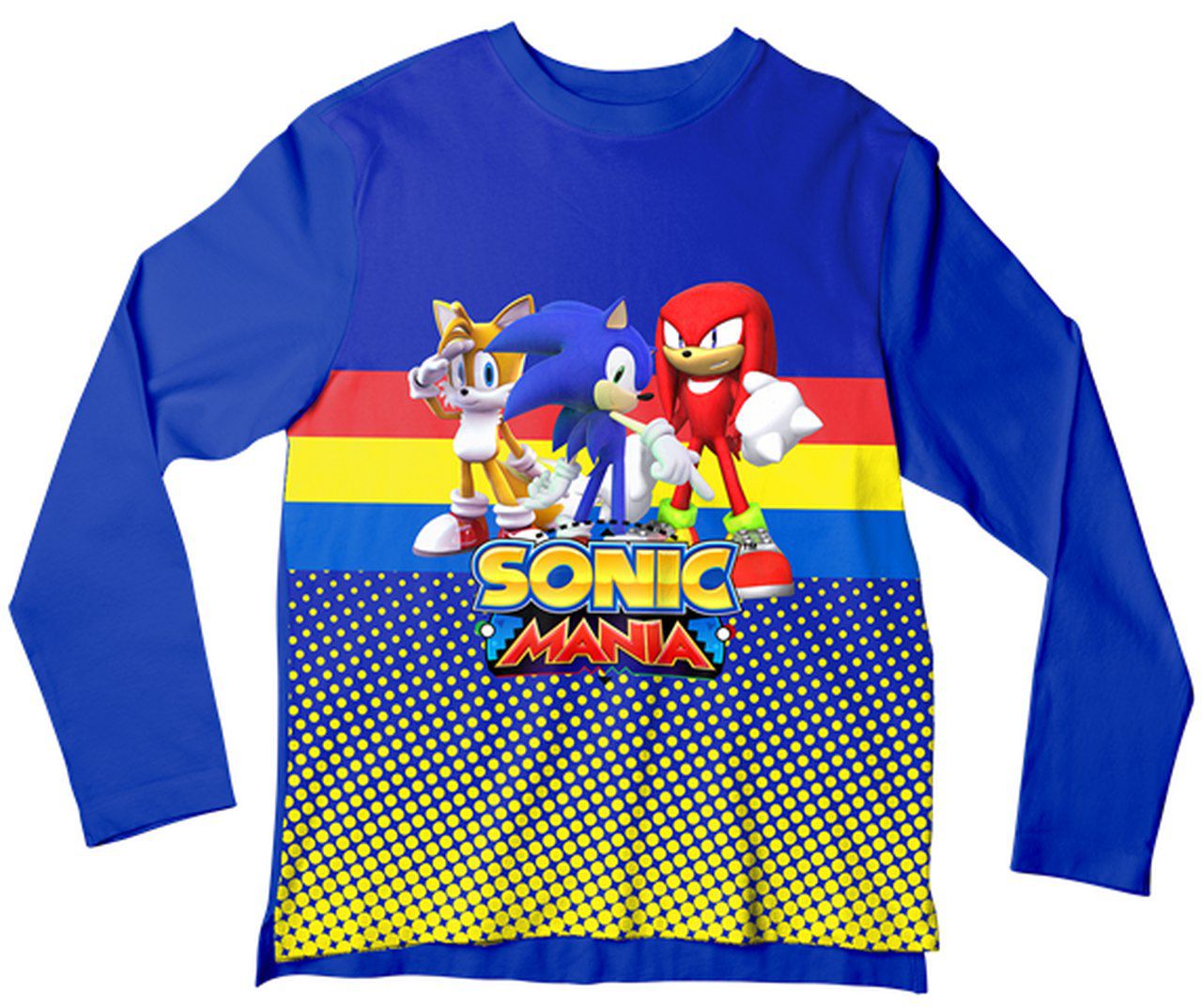 Camiseta Infantil Sonic e Amigos Azul ML