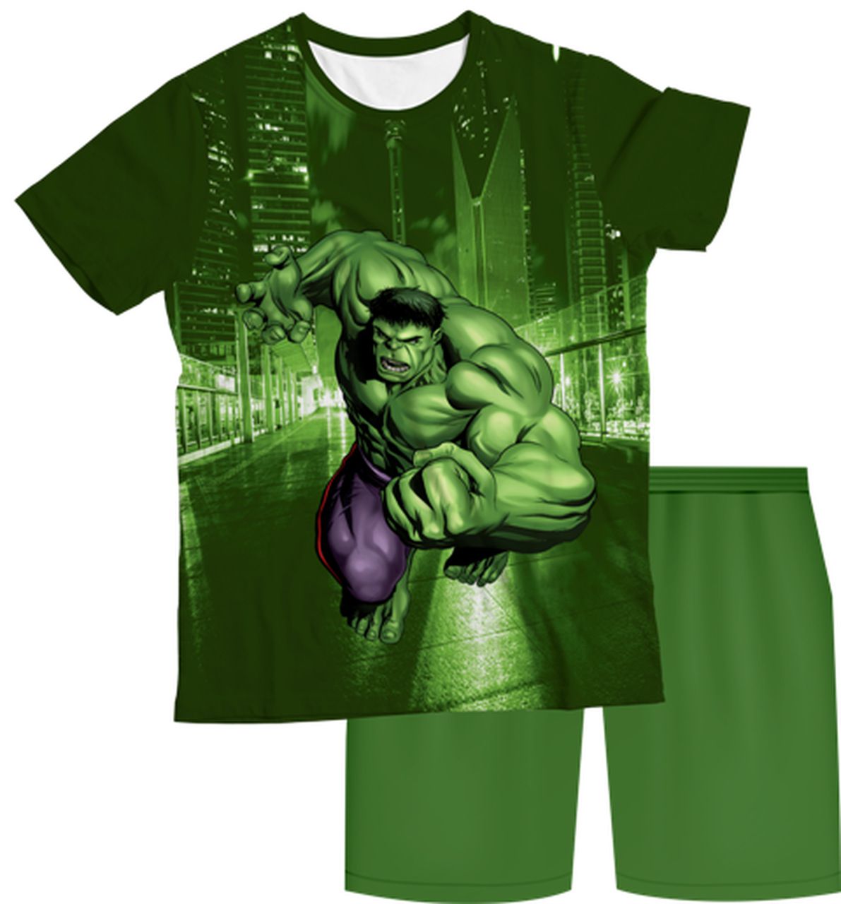 Pijama Adulto Incrível Hulk PJMC