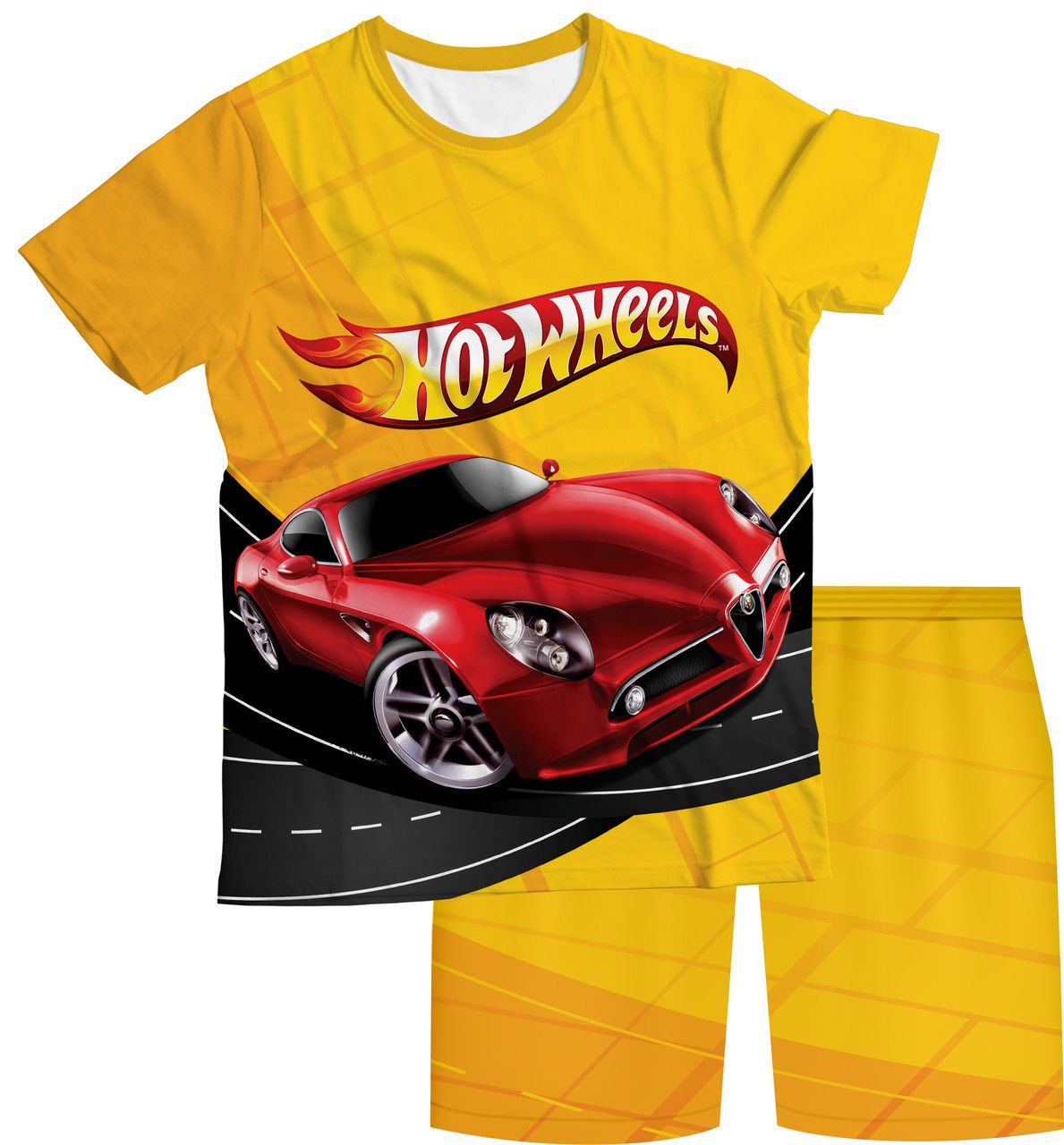 Pijama Infantil Hot Wheels Carro Vermelho PJMC