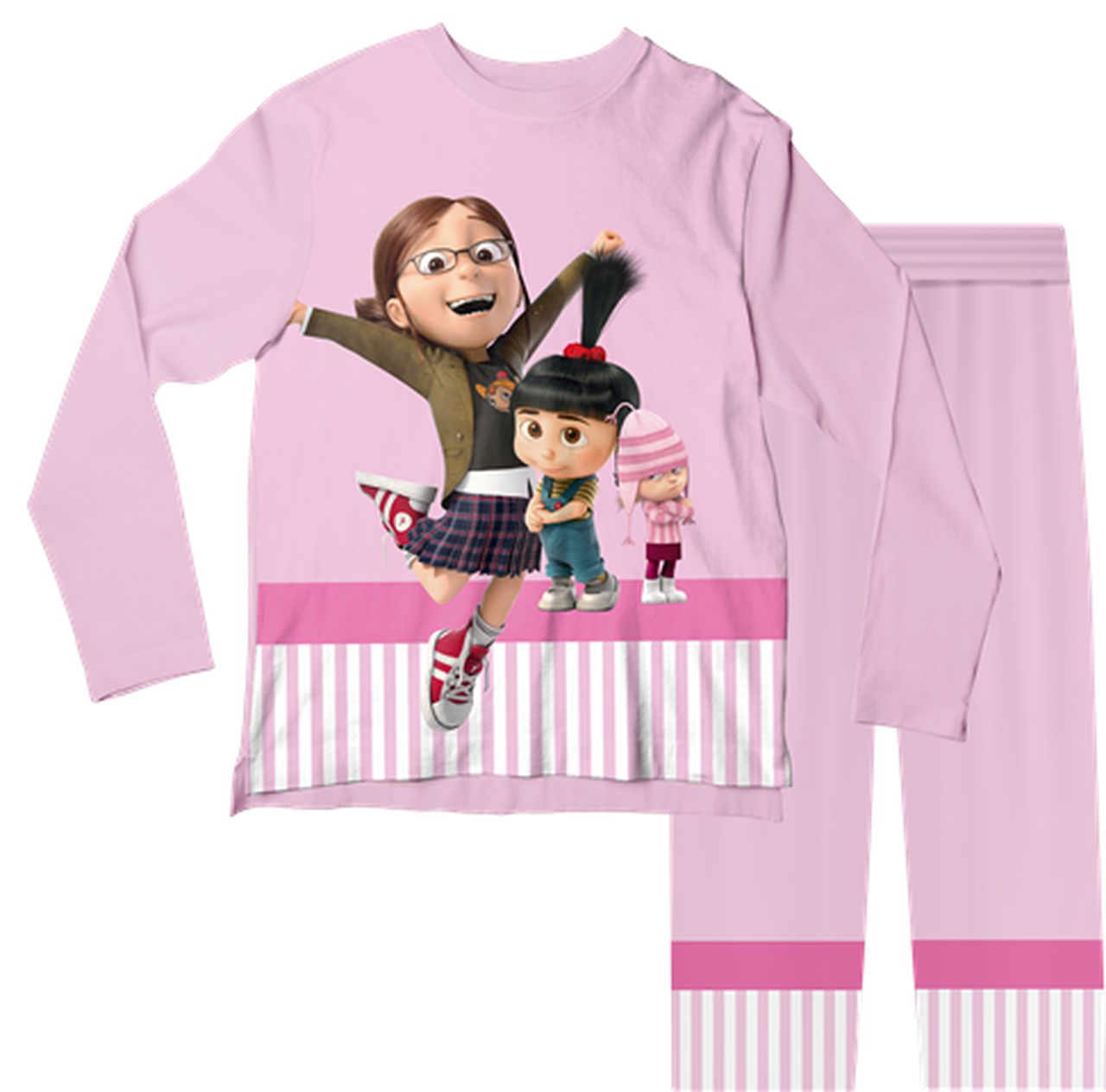 Pijama Infantil Minions Rosa PJML