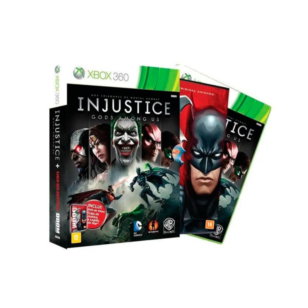 Jogo Injustice Gods Amoung Us + Filme Liga da Justiça Doom - Xbox 360