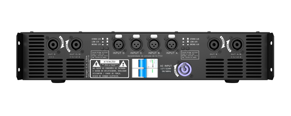 Amplificador DB Series Quartetto Q2000 - 2200W Rms Bivolt