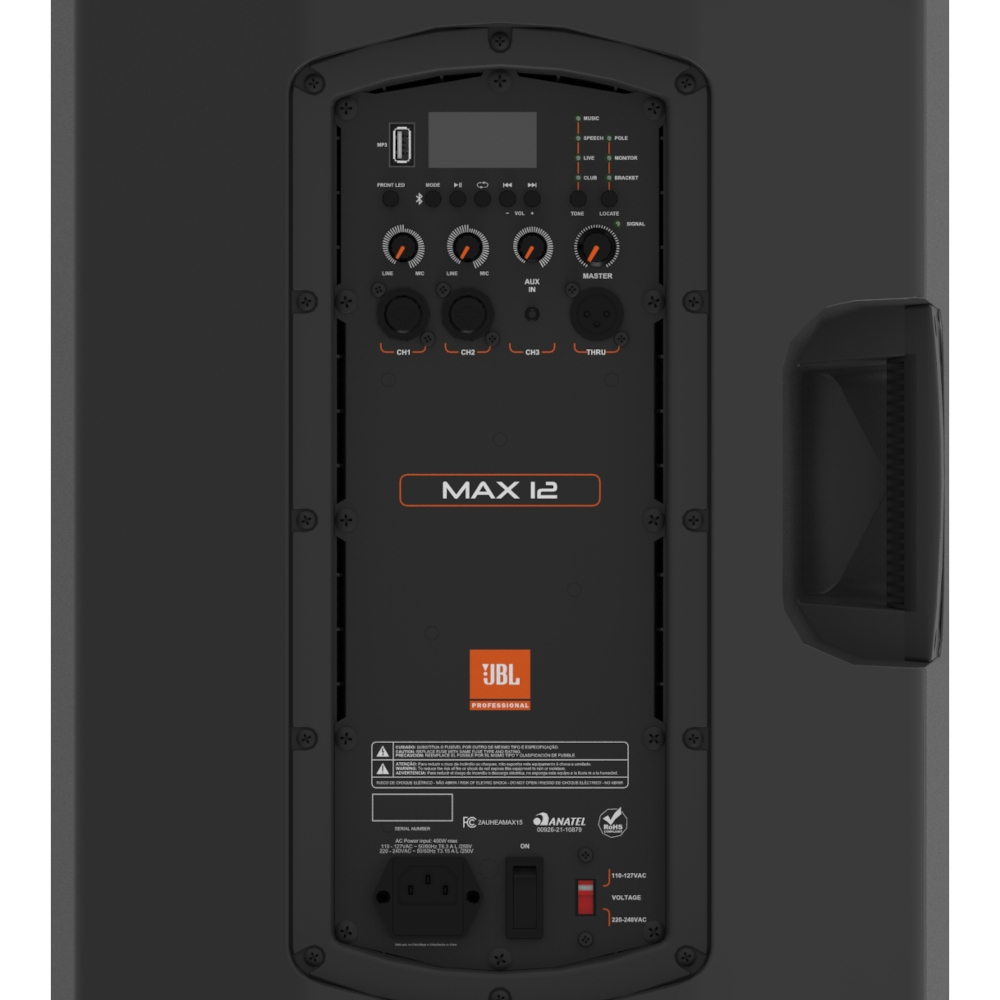 Caixa de Som Acústica JBL MAX 12 Ativa 350W Rms - Bluetooth - Bivolt