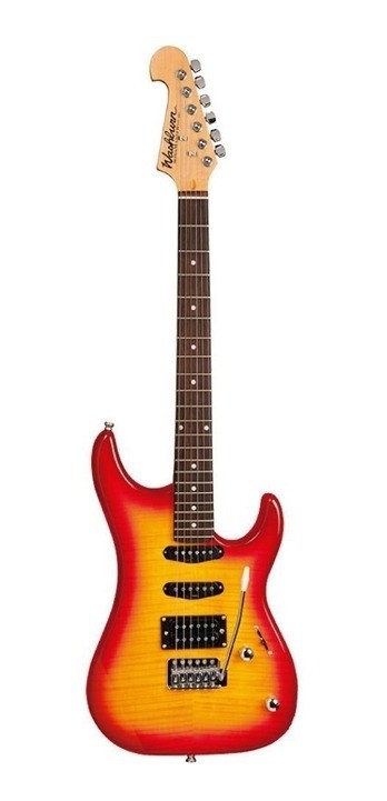 Guitarra Washburn S3HXRS Flame Red em Alder - Captação H/S/S