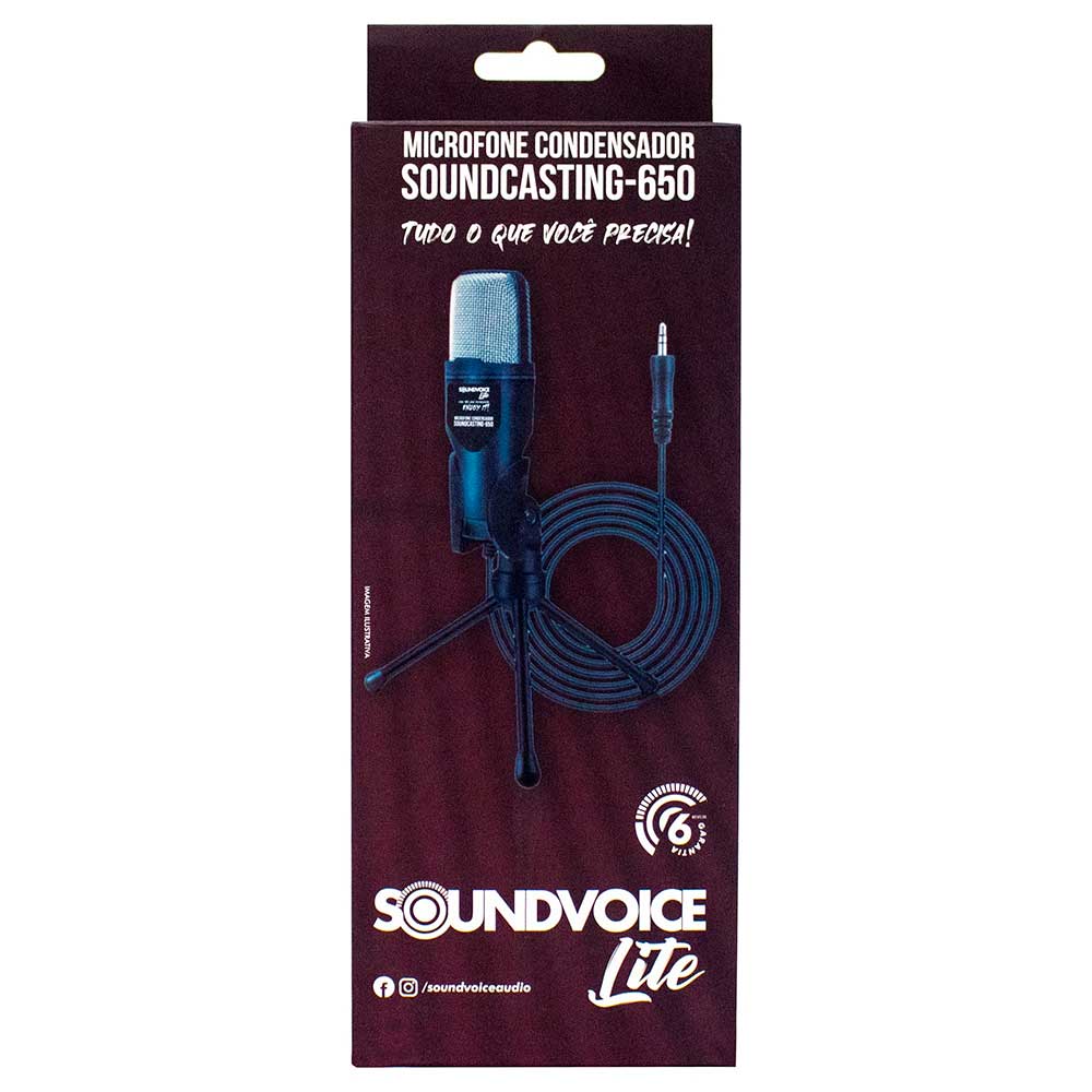 Microfone Condensador Soundvoice Lite Soundcasting 650