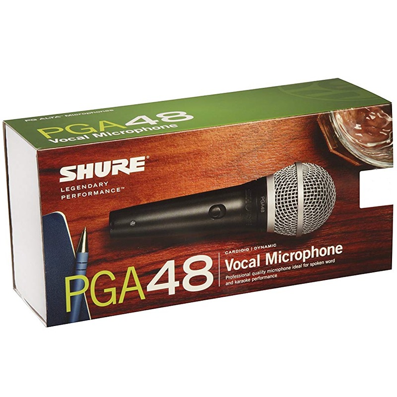 Microfone Shure PGA48 - LC Dinâmico