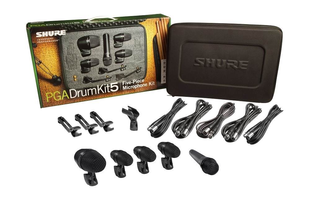 Microfone Shure PGADRUMKIT5 Kit PGA Para Bateria Com 5 Peças