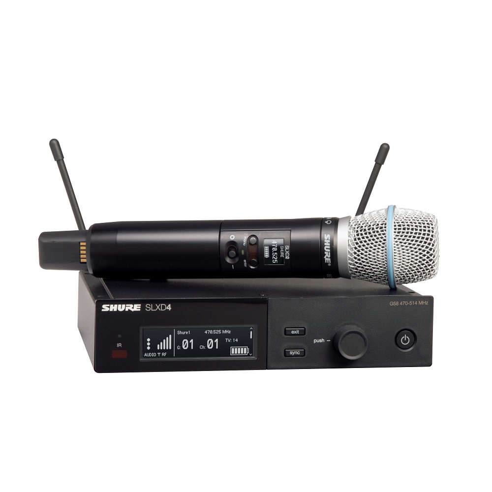 Sistema Sem Fio Com Microfone Beta 87A SLXD24/B87A-G58 Shure