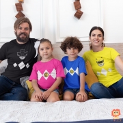 Kit Camisetas Família Power Rangers