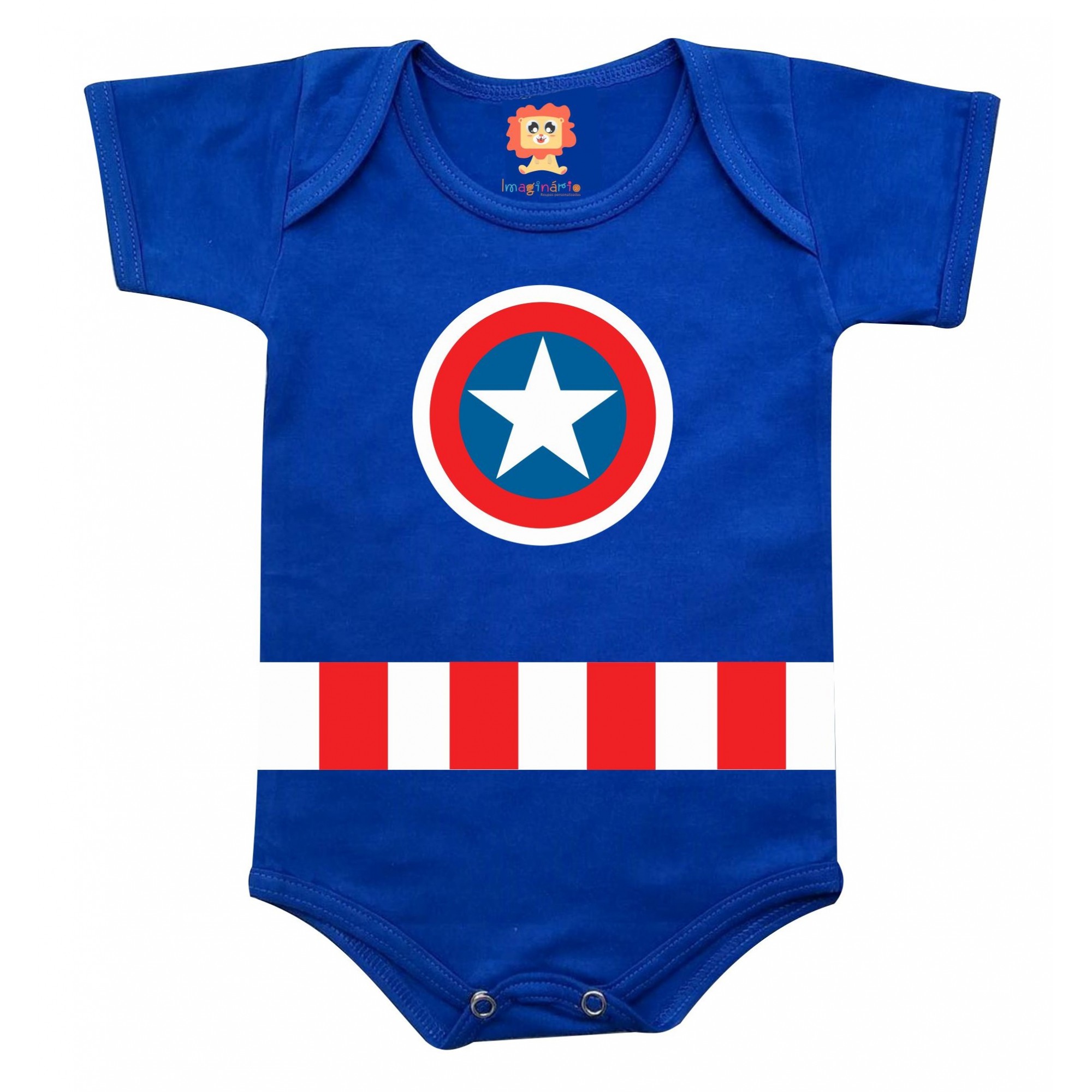 Body de Bebê ou Camiseta Capitão América Roupinha