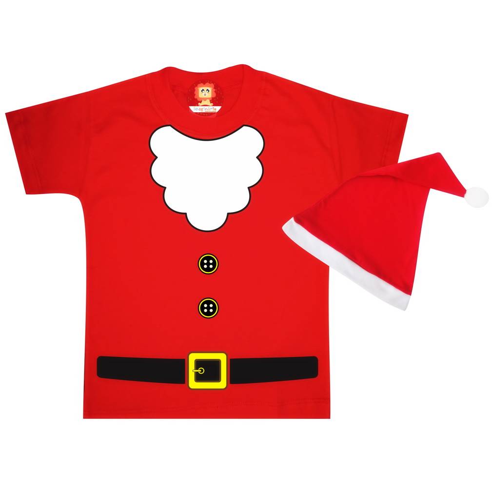 Camiseta Infantil Papai Noel com Gorro