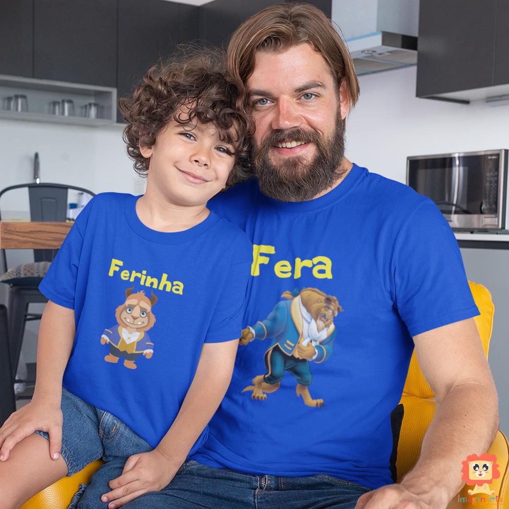 Camiseta Papai Fera e Filho Ferinha - Dia dos Pais