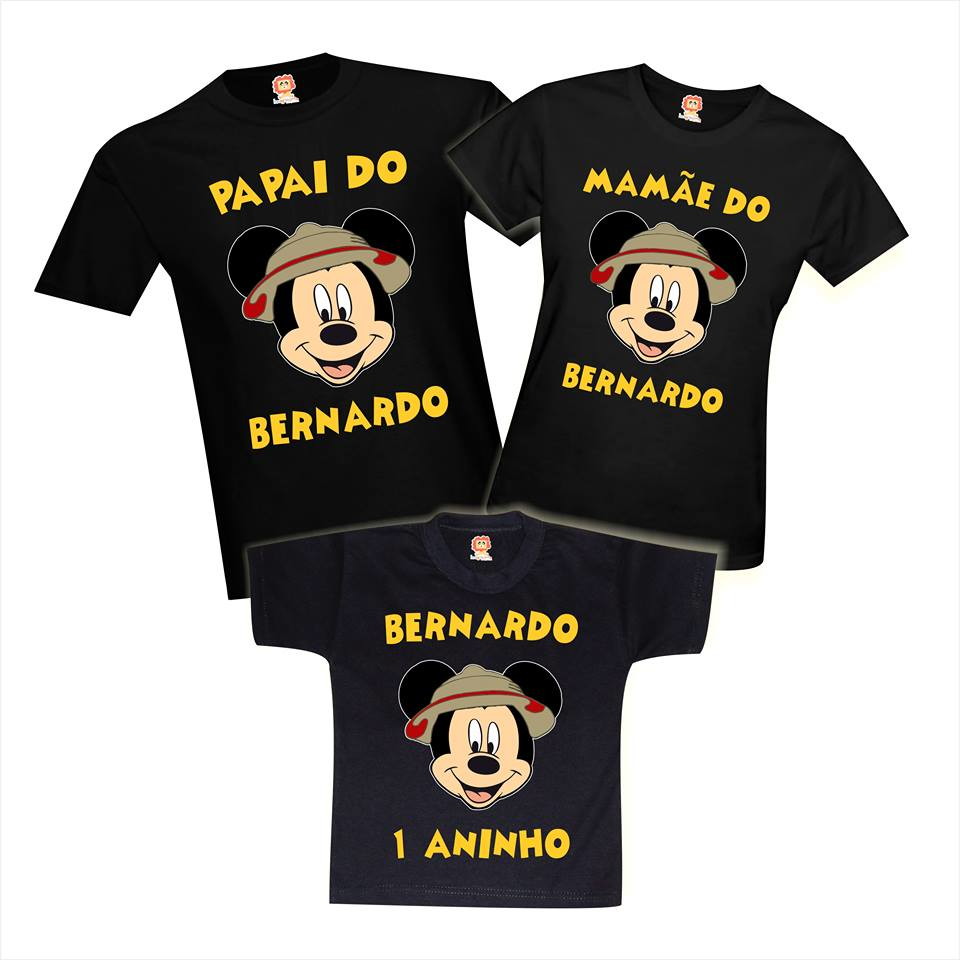 Camisetas Aniversário Personalizadas Festa Mickey Safari