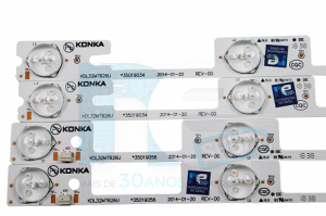 Kit Barra de Led Toshiba 32l2400 Dl3244 Dl3245i Dl3253  (  2 Barras Grandes  )  (  2 Barras Pequenas  )