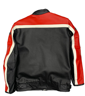 Jaqueta de couro motociclista Preta e Vermelha  - Ditesta & Daihead - Moto Store