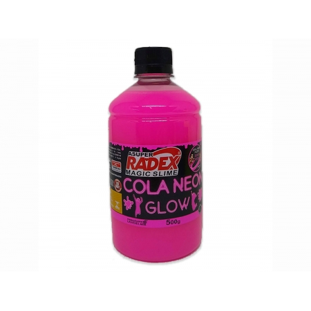 Cola Neon Magic Slime 500 g Radex - Rosa - 7308
