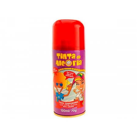 Spray para Cabelos Tinta da Alegria Vermelho 120ml, Unitário - Jufest - 93002