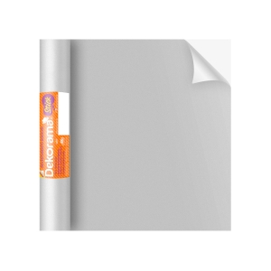 Adesivo Stick Lisos Prata Brilho, Contém 1 Rolo, 45cmx10m - Dekorama - 29057