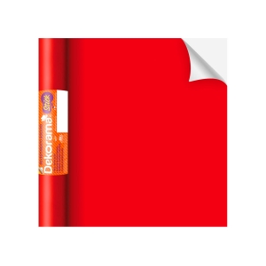 Adesivo Stick Lisos Vermelho Fosco, Contém 1 Rolo, 45cmx10m - Dekorama - 26082