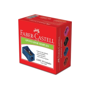 Apontador Simples, Caixa C/ 50 Unidades, Faber Castell - AP/50ZF